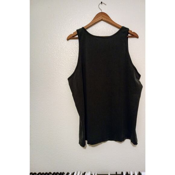 Vintage 80's JAZZERCISE Black Tank Top Shirt XL Dance Fitness Exercise RARE - Picture 2 of 4